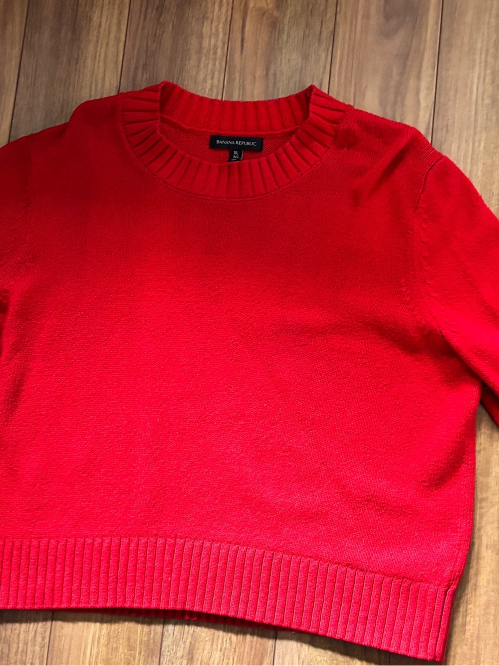 Banana Republic Bright Red Crewneck Sweater